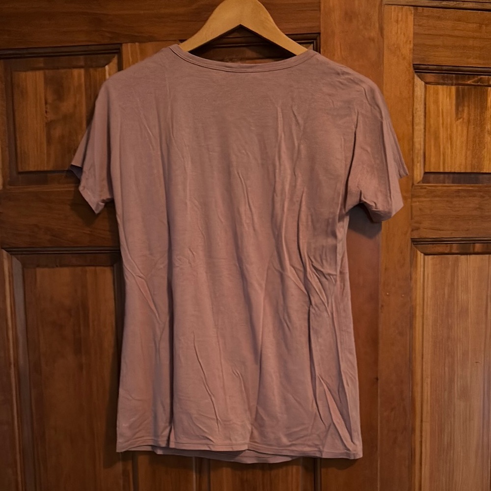 Nine West Tan Sequin Short Sleeve T-Shirt - Picture 8 of 8